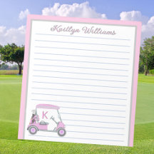 Nome do Carrinho de Golfe Personalizado Rosa Vincu