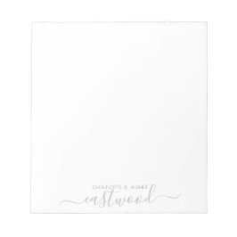 Bloco De Notas Nome do casal Monograma de Casamento