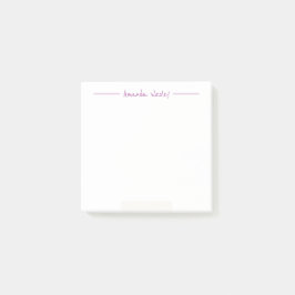 Bloco De Notas Nome do Cheio do Monograma Roxo Mínimo