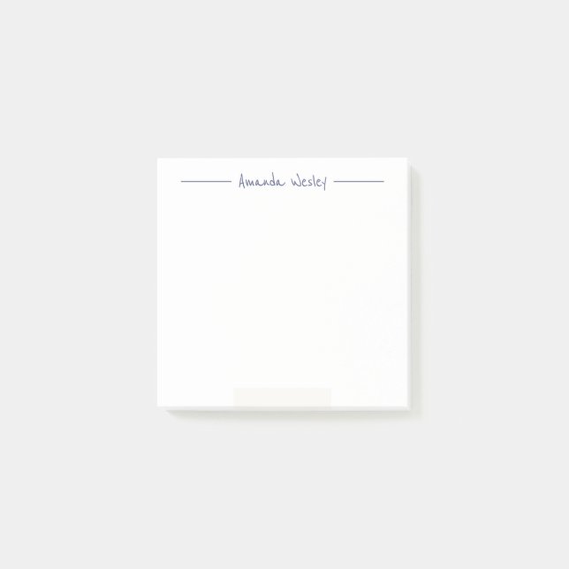 Bloco De Notas Nome do Cheio do Monograma Roxo Mínimo Cugado (Frente)