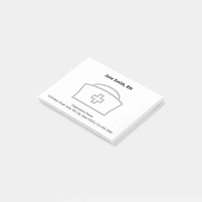 Bloco De Notas Nome do enfermeiro Endereço da organização Número  (Inclinado)