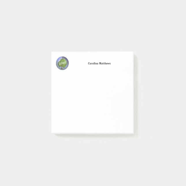 Bloco De Notas Nome do logotipo comercial 3x3 (Frente)