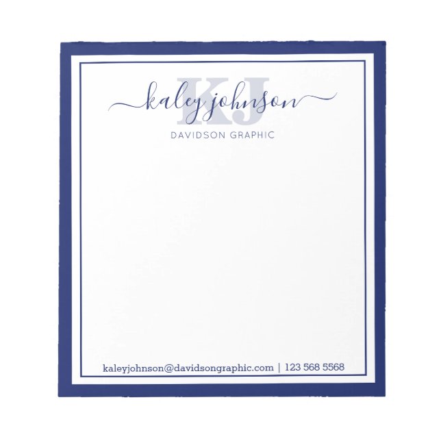 Bloco De Notas Nome do Marinho comercial | Da Mesa Do Bloco De No (Frente)