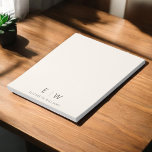 Bloco De Notas Nome do Monograma Moderno e Elegante Neutro<br><div class="desc">Eleve sua experiência de anotação com o nosso Notepad Monograma Moderno Elegante Clássico e Minimalista. Esse bloco de notas meticulosamente projetado combina perfeitamente a sofisticação do eterno com o minimalismo contemporâneo, fazer-o uma ferramenta essencial para o trabalho, a escola ou o uso pessoal. Feito com precisão e atenção ao detalhe,...</div>