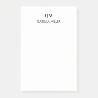 Bloco De Notas Nome do Monograma Personalizado Moderno