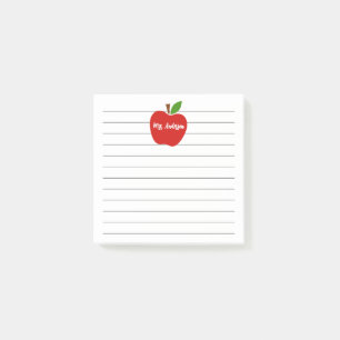 Bloco De Notas Nome do Professor Tema Maçã