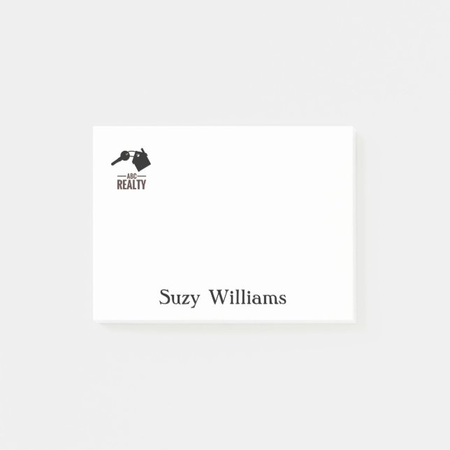 Bloco De Notas Nome do Realtor nas Notas (Frente)