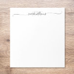 Bloco De Notas Nome do Script Chic Moderno Elegante Monograma<br><div class="desc">Notepad de Caligrafia com Nome de Script Chic Moderno Monograma</div>