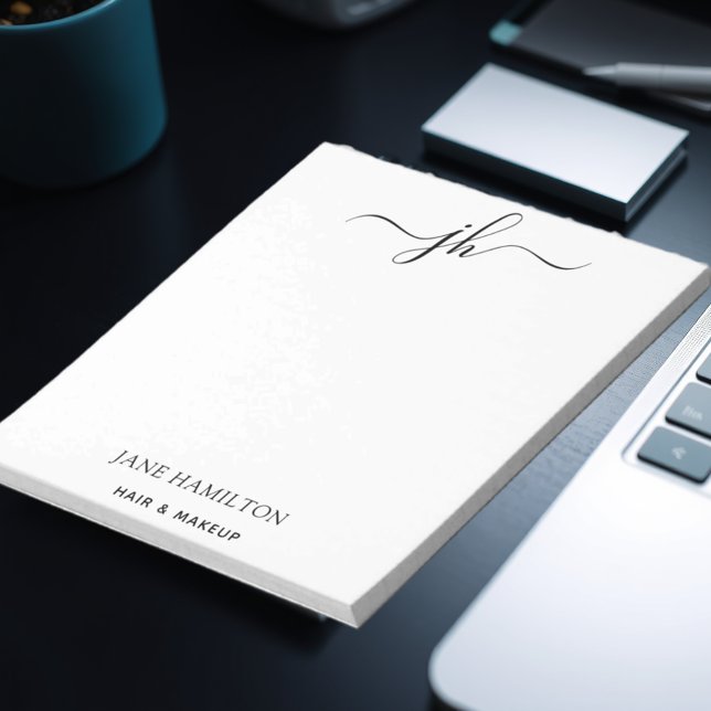 Bloco De Notas Nome do script do Monograma Personalizado (Criador carregado)