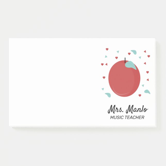 Bloco De Notas Nome do Script do Professor Apple (Frente)