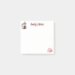 Bloco De Notas Nome do Tempo do Café de Cores Aquáticas