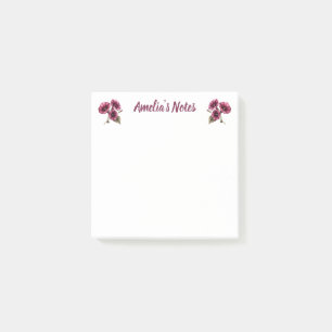 Bloco De Notas Nome Floral de Gloria da Manhã Delicada