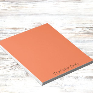 Bloco De Notas Nome laranja coral