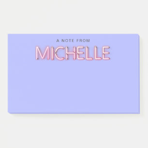 Bloco De Notas Nome Michelle na novidade das luzes néon brilhante