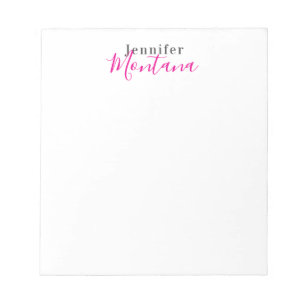 Bloco De Notas Nome minimalista moderno elegante profissional