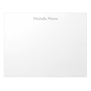 Bloco De Notas Nome Minimalista Moderno Personalizado Simples