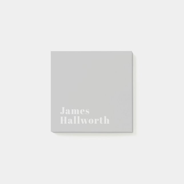 Bloco De Notas Nome Mínimo Retroativo (ou outro texto) (Frente)