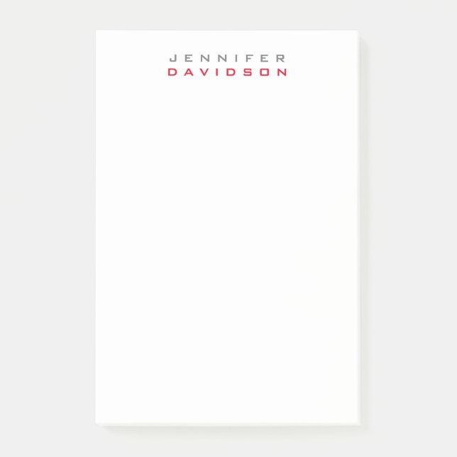 Bloco De Notas Nome Moderno do Na moda Professional (Frente)