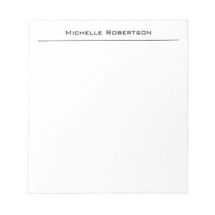 Bloco De Notas Nome Moderno Simples e Simples Profissional Minima