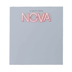 Bloco De Notas Nome nova em luzes de neon