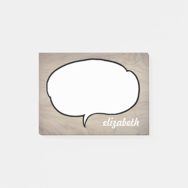 Bloco De Notas Nome Personalizado da Bolha de Conversa (Frente)