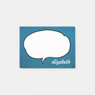 Bloco De Notas Nome Personalizado da Bolha de Conversa