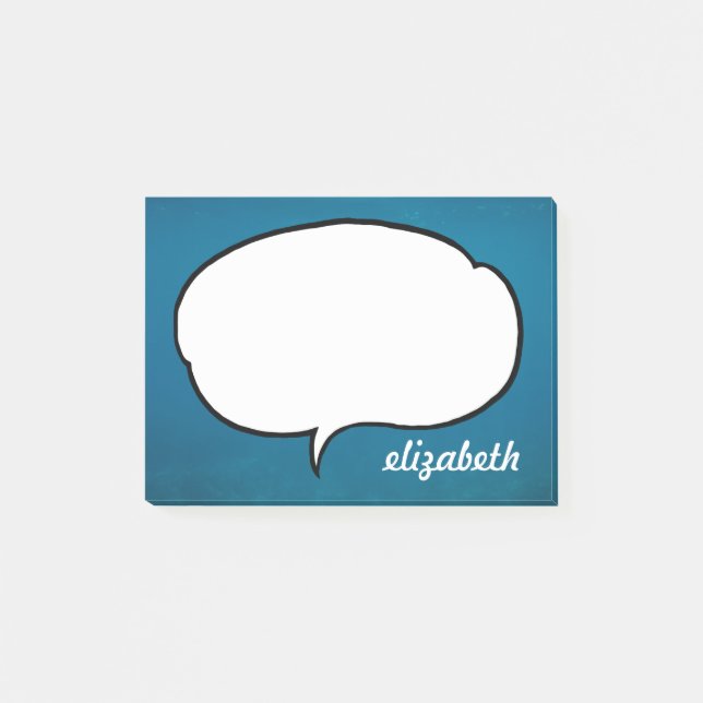 Bloco De Notas Nome Personalizado da Bolha de Conversa (Frente)
