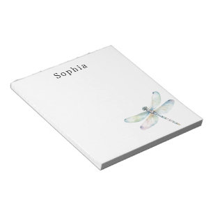 Bloco De Notas Nome Personalizado da Dragonfly Azul