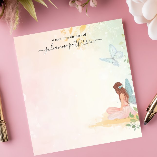 Bloco De Notas Nome Personalizado Da Jardinagem De Borboleta De F (Criador carregado)