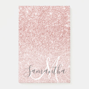 Bloco De Notas Nome Personalizado da Lista de Estilos Rosa Modern