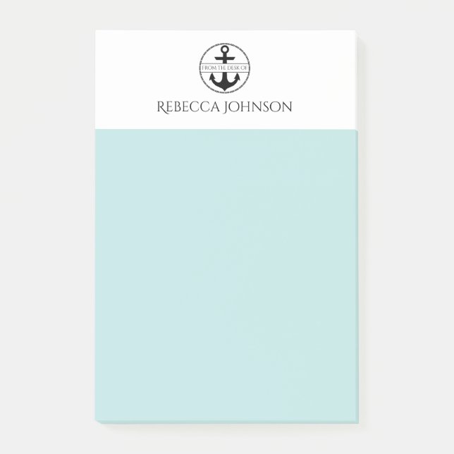 Bloco De Notas Nome personalizado "Da Mesa de" dois tons (Frente)