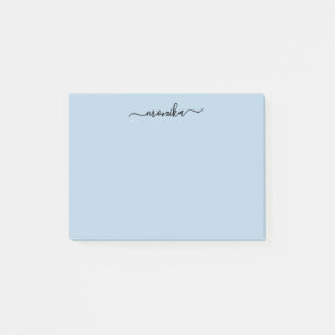 Bloco De Notas Nome Personalizado de Azul-Bebê-Cujo