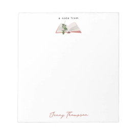 Bloco De Notas Nome Personalizado de Leitura de Livros Botânicos