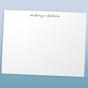 Bloco De Notas Nome Personalizado de Letra Moderna Simples