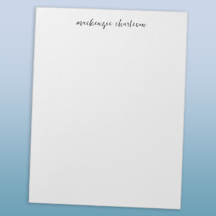 Bloco De Notas Nome Personalizado de Letra Simples Moderna