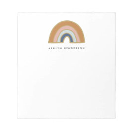 Bloco De Notas Nome Personalizado do Arco-Íris Terrestre Bohemian