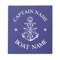 Nome personalizado do capitão do barco marinha mar