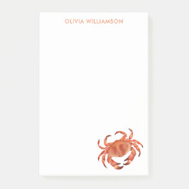 Bloco De Notas Nome Personalizado do Caranguejo Costeiro