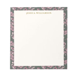 Bloco De Notas Nome Personalizado do Cor de Rosa Nostálgico