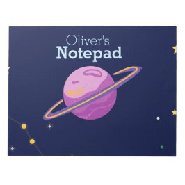 Bloco De Notas Nome Personalizado do Espaço Exterior do Sistema S