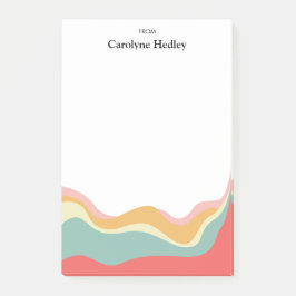 Bloco De Notas Nome Personalizado do Estilo Retroativo