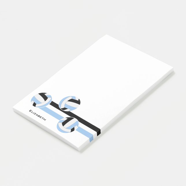 Bloco De Notas nome personalizado do ligo preto azul claro (Inclinado)