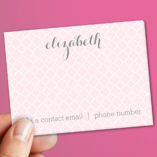 Bloco De Notas Nome Personalizado do Padrão de Quatrefoil do Past