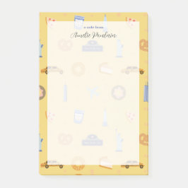 Bloco De Notas Nome personalizado do padrão NYC amarelo de corte