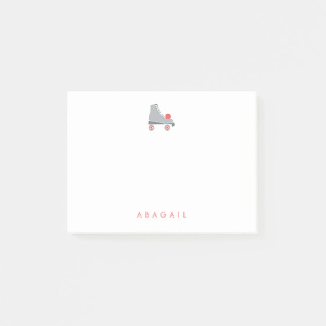 Bloco De Notas Nome Personalizado do Skate do cilindro retroativo (Frente)