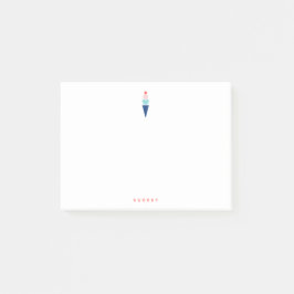 Bloco De Notas Nome Personalizado do Sorvete Pastel Divertido