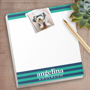 Bloco De Notas Nome personalizado e foto de padrão distribuído 