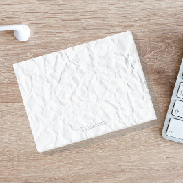 Bloco De Notas Nome Personalizado em Papel Falso Enrugado