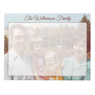 Bloco De Notas Nome Personalizado Família Foto Roteiro Retro List