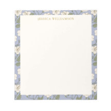 Nome Personalizado Floral de Cottagecore Azul